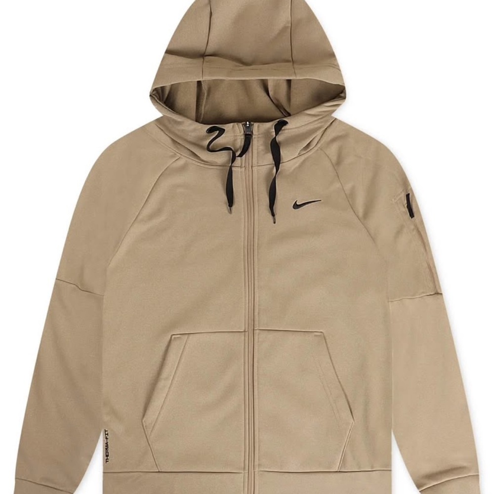 Nike Men's Tan Hooded Full-Zip Performance Jacket Small NWT